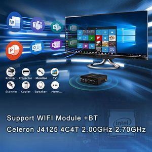 ไม่มีพัดลม SM030ราคาถูก2 * HD Intel Celeron N4000 J4125 N5000 intelmini สำหรับสำนักงานการศึกษามินิคอมพิวเตอร์ - Product Image 5