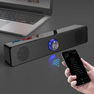 Altavoz largo alimentado Luz Led Laptop Perilla USB Sound Blaster Subwoofer USB Cableado line array Barra de sonido Altavoz - Product Image 4