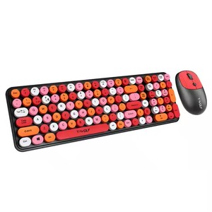 Kit de miniteclado y ratón con logotipo personalizado 2,4G Ratón inalámbrico para juegos con combinación de teclado inalámbrico USB Precio de fábrica Colores mezclados - Product Image 3