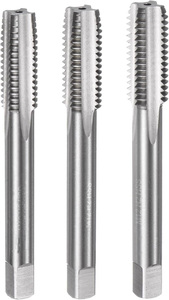 High Speed Steel Hand Threading Tapping Tool <strong>Kit</strong> 3pcs Hand Tap Set <strong>Taper</strong>/Plug/Bottom Straight Flute Thread Screw Taps - Product Image 3