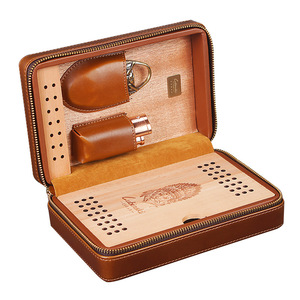 עם סיגר אביזרי עור סיגר מקרה נייד סיגר <span class=keywords><strong>Humidor</strong></span>