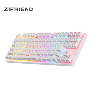 ZF-miniteclado mecánico para ordenador portátil, 87 teclas, resistente al agua, RGB, para videojuegos, con función multimedia - Product Image 2