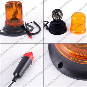 DC12V-24V Security Emergency Rotating Halogen Amber Beacon <strong>Light</strong> Flashing Rotating Warning <strong>Light</strong> Revolving Magnetic Lamp - Product Image 4