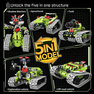 Moon Rover Assemble Building Blocks Stem RC <strong>Robot</strong> Tracked Vehicle Toys Kids APP Controlled Educational Electric <strong>Robot</strong> Car Toy - Product Image 3