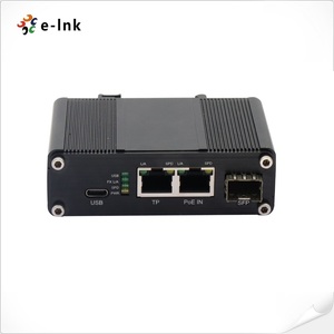 Adaptador Ethernet de interfaz híbrida Mini 3 puertos 10/100/1000T + 1 puerto 100/1000X SFP con función de divisor PD y PoE - Product Image 4