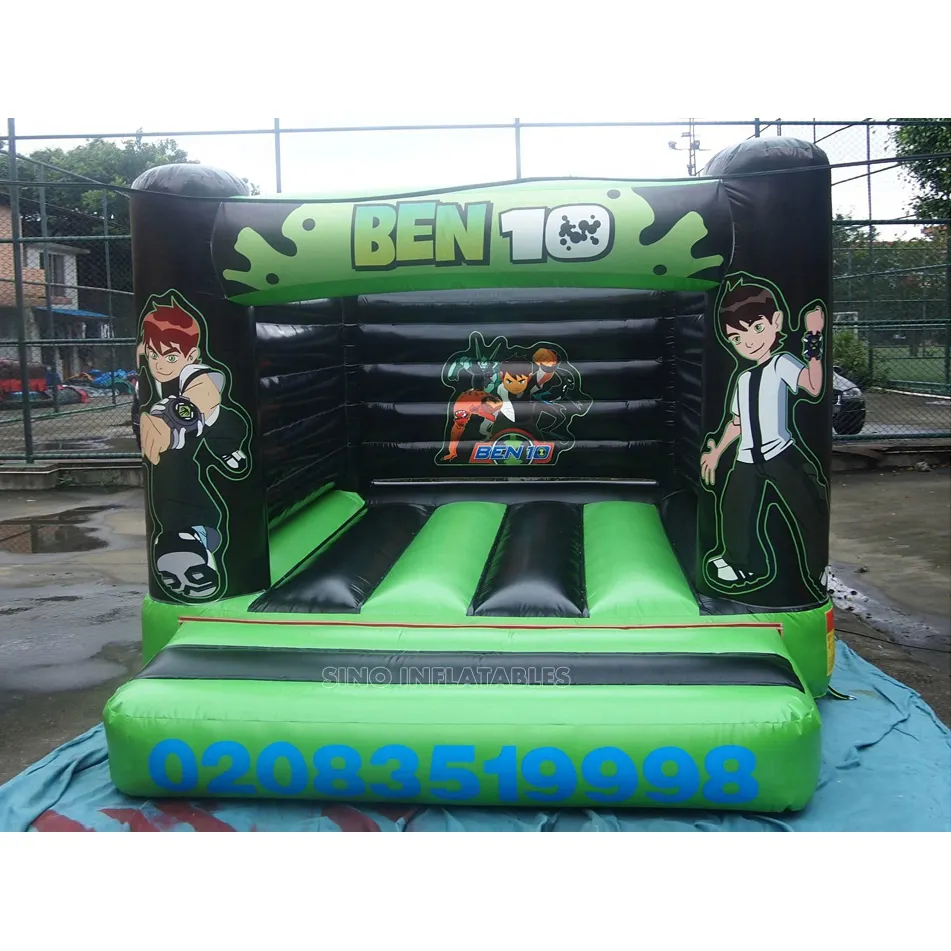 Castillo hinchable ben10 para niños pequeños, lona de pvc sin plomo, certificado por EN14960 de Sino hinchables