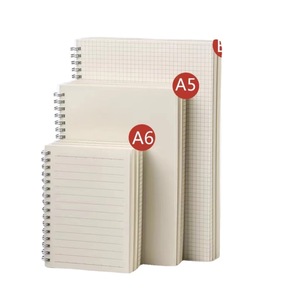 Cuaderno mate de bobina Pp B5/A5/A6 Cuaderno con tapa lateral engrosada Cuadrícula horizontal Mini cuaderno en blanco - Product Image 1