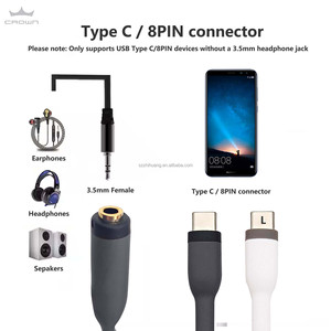 Usb Type C /8pin至3.5毫米Aux适配器Type-c Usb C至3.5插孔音频电缆耳机电缆转换器耳机适配器 - Product Image 4