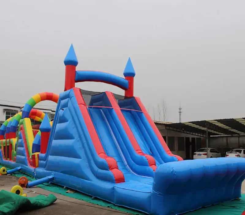 Pastel Large Inflatable Bounce House With Blower Kids Bounce House Set Bounce House Water Slide