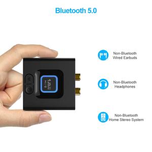 1Mii <strong>Bluetooth</strong> 5.0 <strong>Audio</strong> Receiver 3.5mm AUX &amp; RCA Out Blue Tooth Adapter 12H Stereo Music Receiver for Speaker, PC, Smartphone - Product Image 3