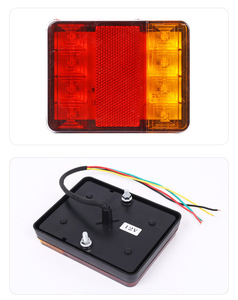 20W 12V 24V 80V卸売ベスト交換ストップテールターンランプバー表面実装スクエアLedボートトレーラーテールライト - Product Image 4