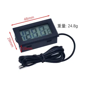 Mini sonda Digital LCD Termómetro Higrómetro Humedad Medidor de temperatura Pantalla interior con sonda y cable Termómetro FY-12 - Product Image 4
