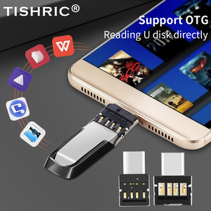 TISHRIC OTG tip-c OTG mikro USB adaptör USB tip C şarj veri dönüştürücü OTG kablo için fare klavye USB DIsk flaş - Product Image 5