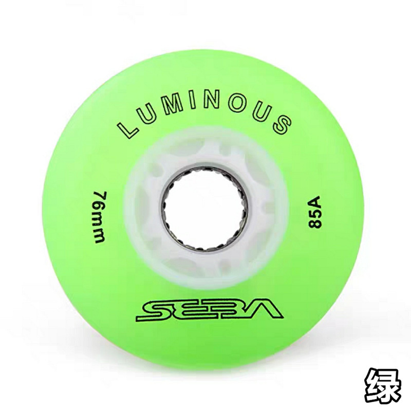 Rueda verde sin rodamiento - 76mm