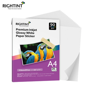 Chuyên nghiệp 90g A4 Kích thước giấy ảnh trắng bóng chất lượng tốt nhất Vinyl cho máy in phun sử dụng in trên khung ảnh & nến - Product Image 1