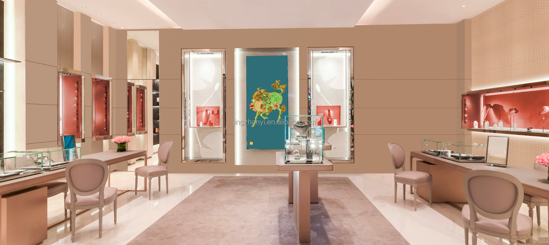 Jewelry store interior design and display prop design