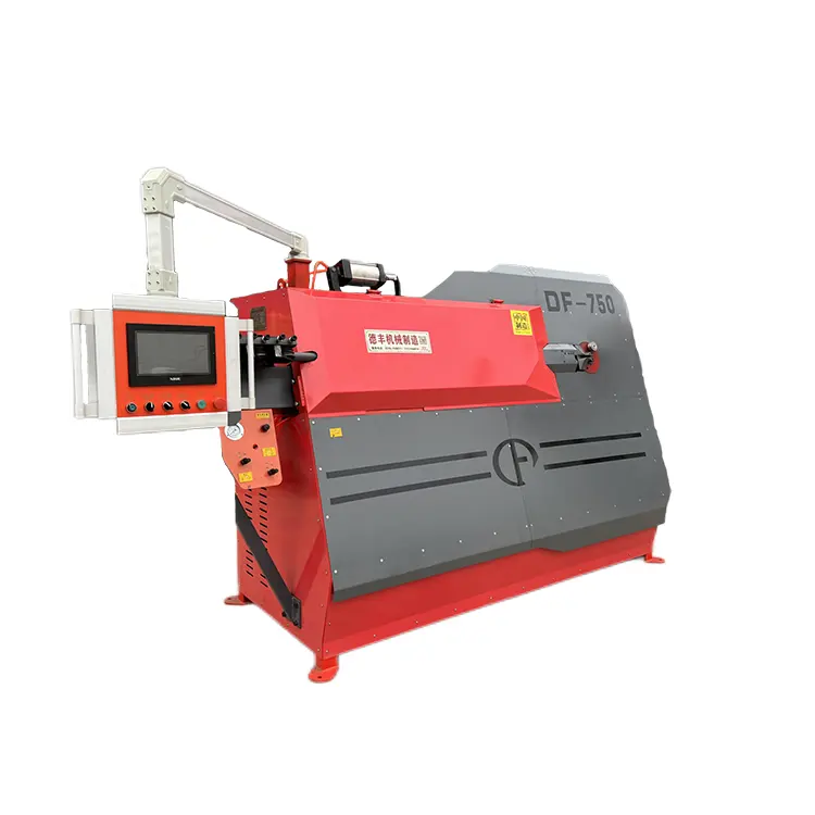 Máquina de dobra de aço para rebar, máquina de corte e dobra de aço, trabalho de ferro, máquina de dobra automática com plc