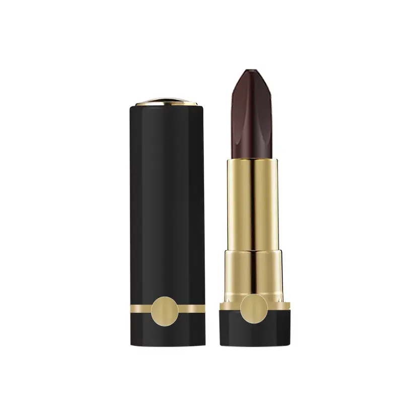 Venta al por mayor de maquillaje de labios lápiz labial popular cambio de color de temperatura lápiz labial negro