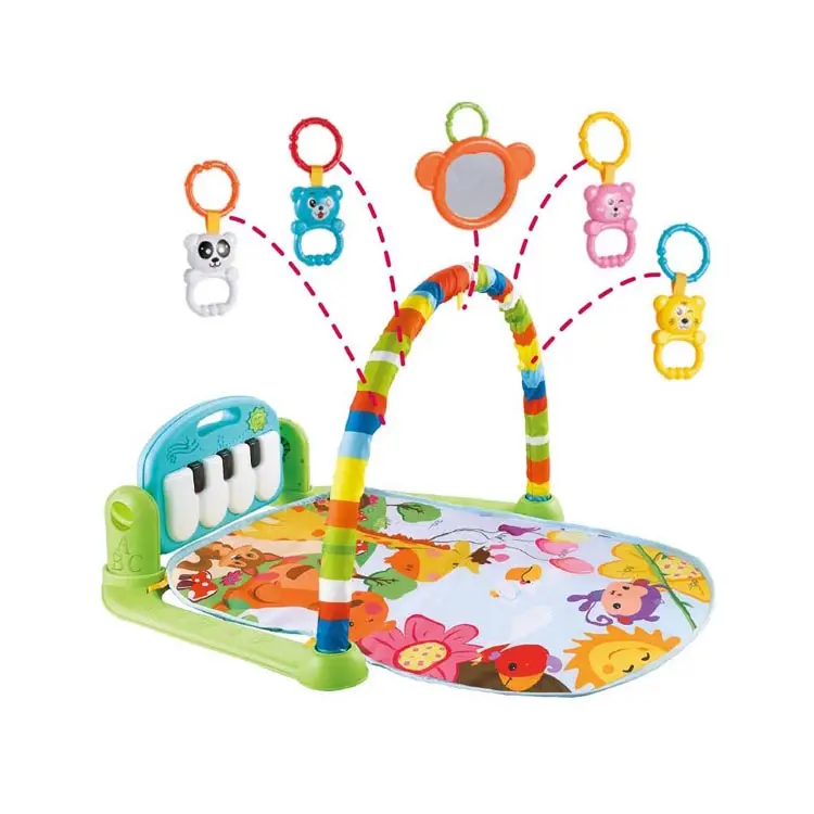 Hot selling baby gym mat play crawling activity for with music floor mats
