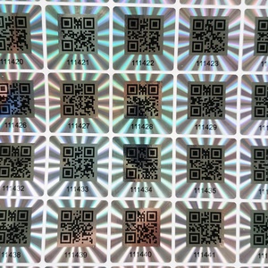 Benutzer definiertes Logo Silber Holo graphischer QR-Code-Aufkleber Einmalige Manipulation Evident Labels Authentisches Laser-Sicherheits etikett mit einzigartiger Nummer - Product Image 4