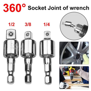 High Quality Hand Tools Electric Drill <strong>Socket</strong> <strong>Adapter</strong> for Impact Driver <strong>With</strong> Hex Shank 1/4&quot; 3/8&quot; 1/2&quot; - Product Image 3
