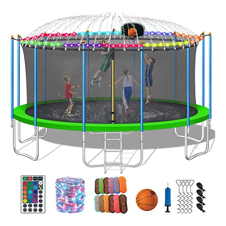 Alta venta barato 6-16Ft al aire libre familia patio niños grandes saltar trampolín cama trampolines