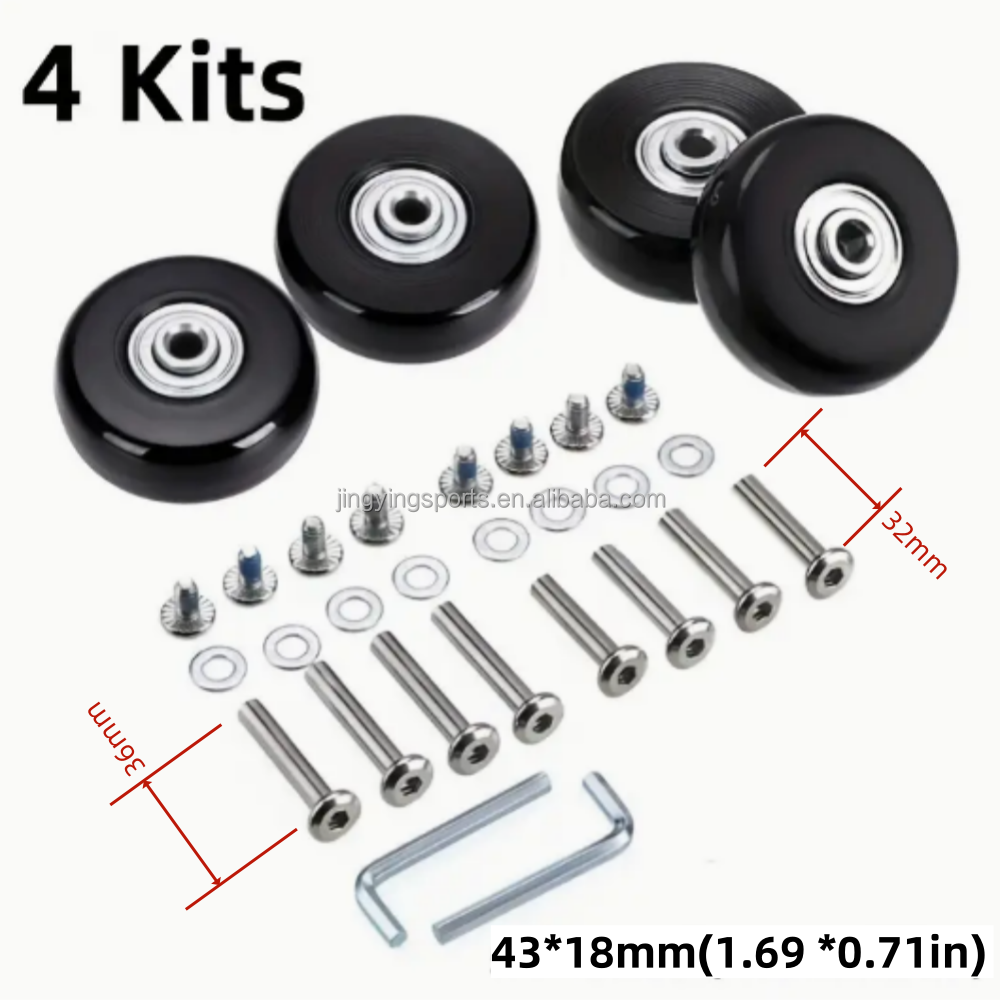 Black Pu-43*18mm -4 Kits-330g