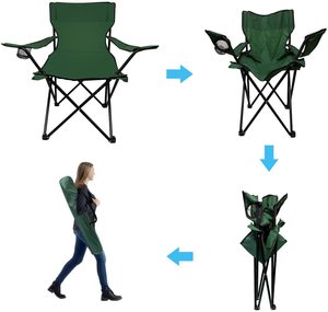 Fold sandalye fabrika toptan 450LBS kapasiteli kalınlaşmak 600D Oxford kompakt kumaş açık kamp çim kat sandalye - Product Image 4