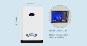 Eitai hibrid güneş jeneratör güç duvara monte 5Kwh 10Kwh 200200ah 5 Kwh 10 Kwh 100 Ah 200 Ah Lfp lityum pil avrupa