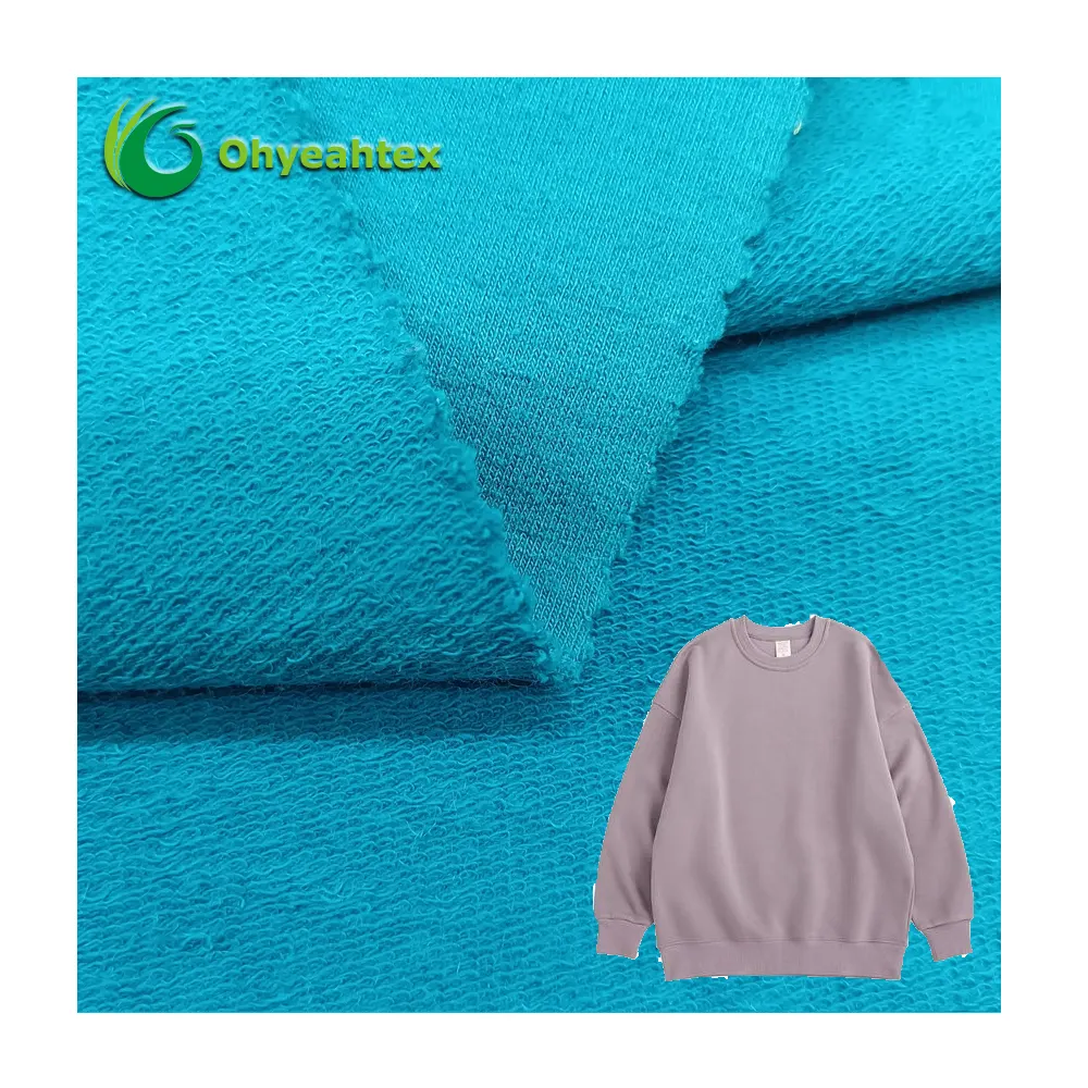 Tissu molletonné de bambou biologique pour sweat à capuche, sp, polyspandex, éponge française