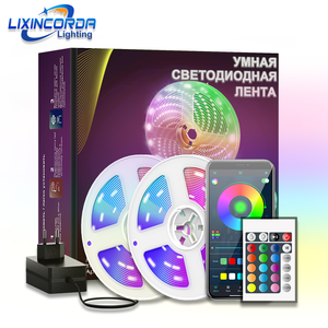 LIXINCORDA 12V 24 IR 5050 RGB COB สมาร์ท LED Strip Light 5 M โคมไฟตกแต่งบลูทูธ 10 มม.12V สายไฟ - Product Image 1