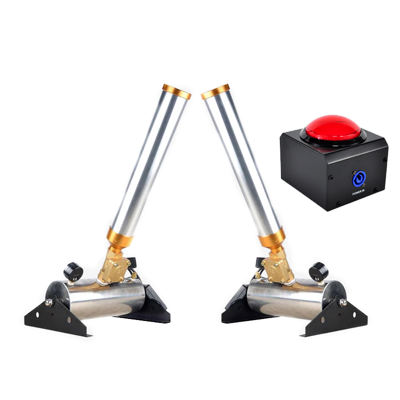 Bouton rouge + 2 pièces Machine Argentée
