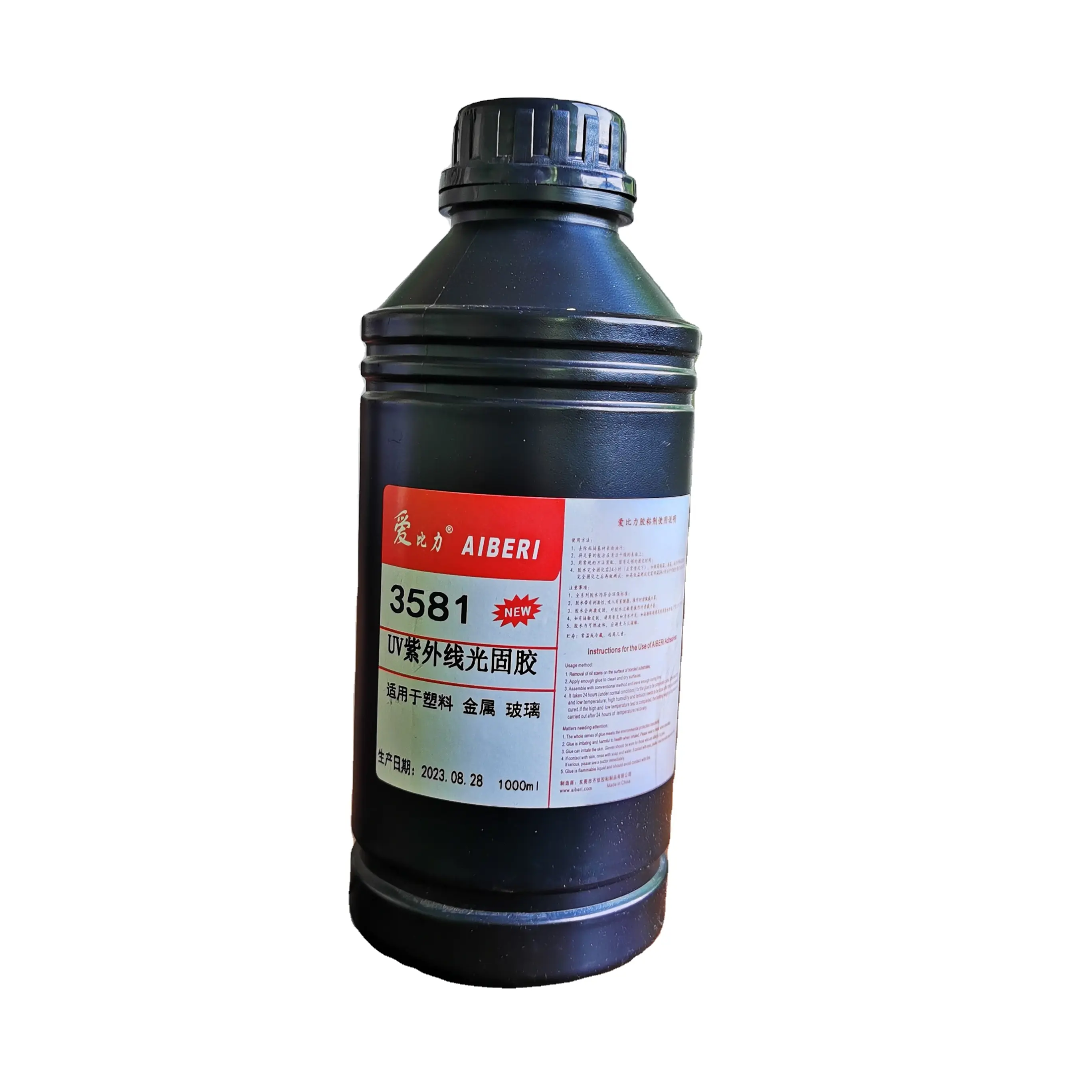 3581 UV cura cola para colagem de vidro metal plástico PMMA ABS PC acrílico-baseado adesivo para construção couro embalagem