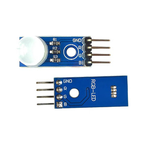 Módulo LED RGB DC5V de 10mm-cátodo común, tricolor (rojo verde azul), LED programable a todo color para Arduino/DIY