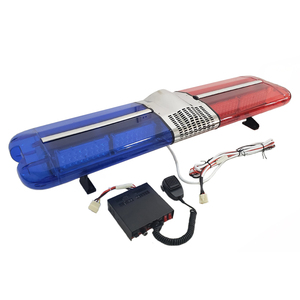 Klasik 2-Pattern Siren ve hoparlör ile LED ışık barı yeni kırmızı ambulans ışık yanıp sönen flaş - Product Image 4