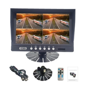 Pantalla de salpicadero HD 1080P de 4 canales, resistente al agua, cámara cuádruple de 9 pulgadas, Monitor de camión, 4 entradas de vídeo, 24V, Bus, pantalla TFT LCD, USB - Product Image 2