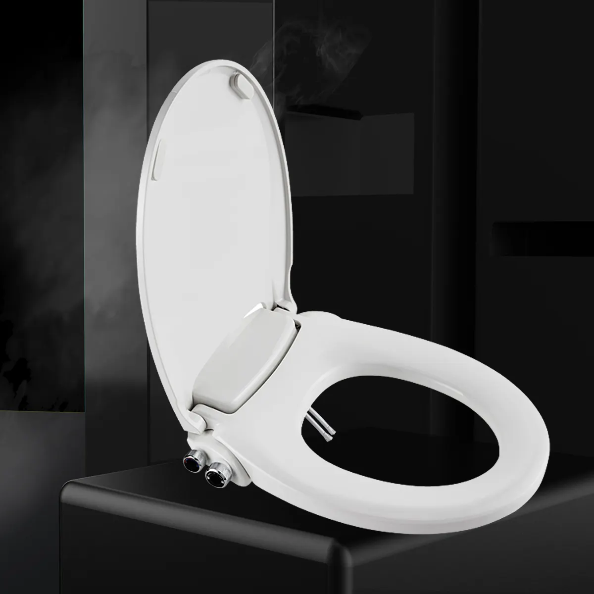 Hot Selling Clean Anus Shattaf Toiletten sitz bezug, Sanitär artikel Heißes und kaltes Wasser Runde Form Bidet Toiletten sitze für Behinderte