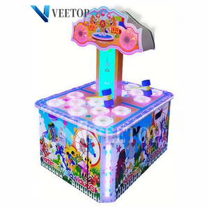 Sikke işletilen iki oyuncu vurmak bir köstebek isabet kurbağa çocuklar oyun makinesi kurbağa çekiç Arcade bilet itfa oyun makinesi - Product Image 4