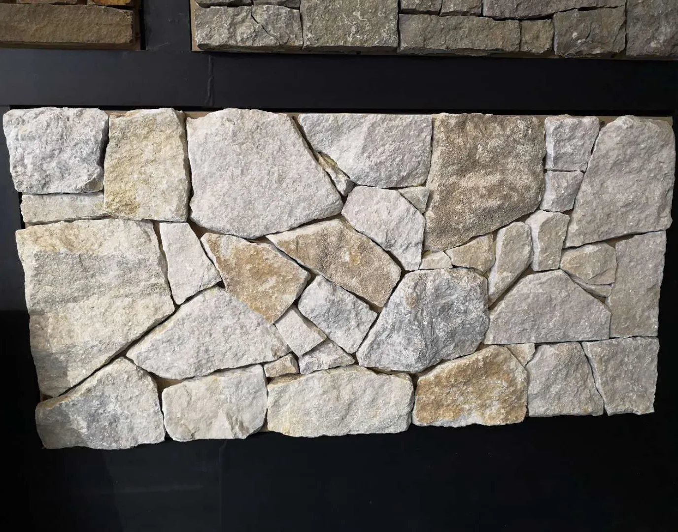 SHIHUI Großhandels preis Buff Quarzit Trocken stapel Stein furnier Natürliche Außen stein Wand verkleidung Außen stein für Wände