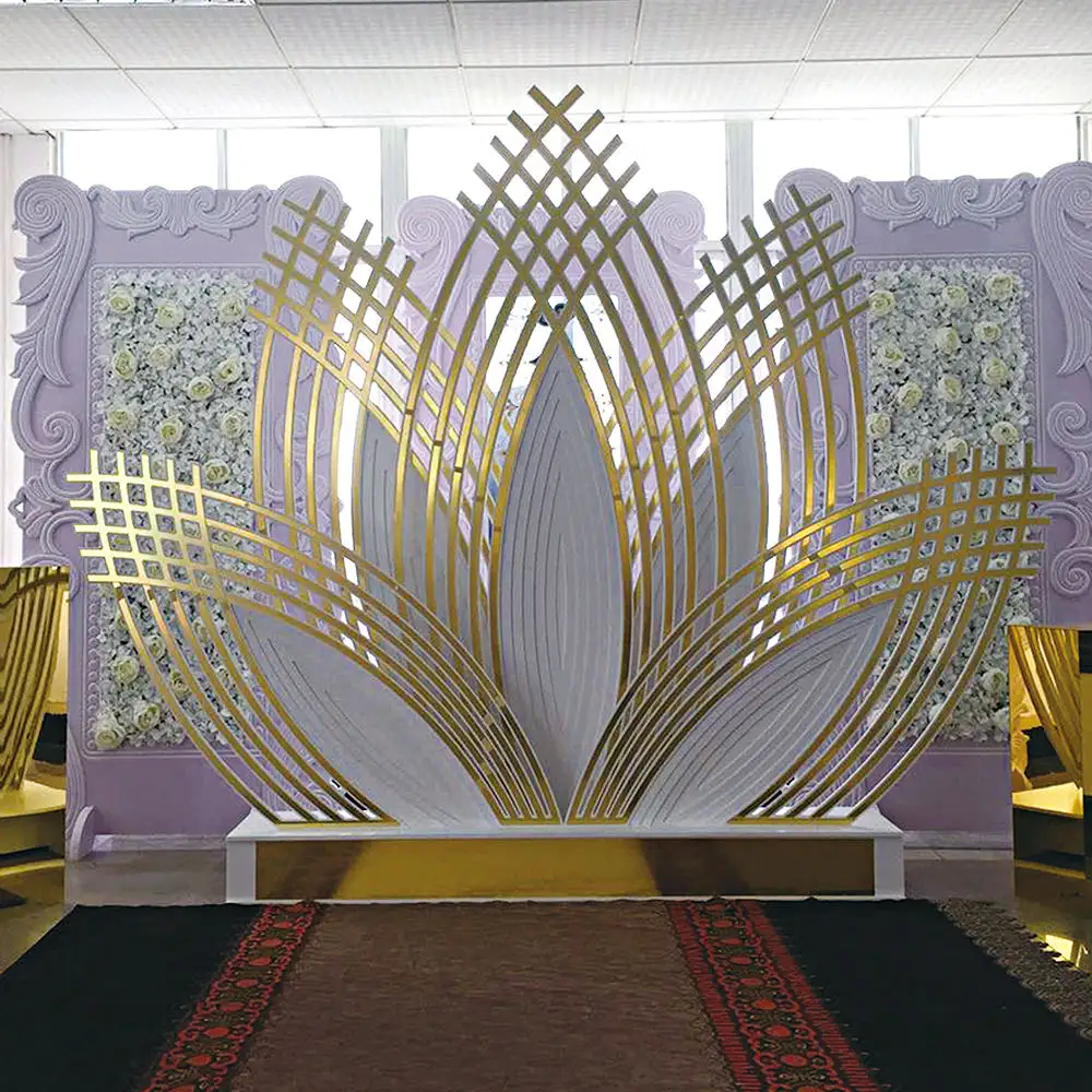Popular Marriage Flower Stage Event Backdrop Acrylic Wedding Background for Wedding Party Event Decorations