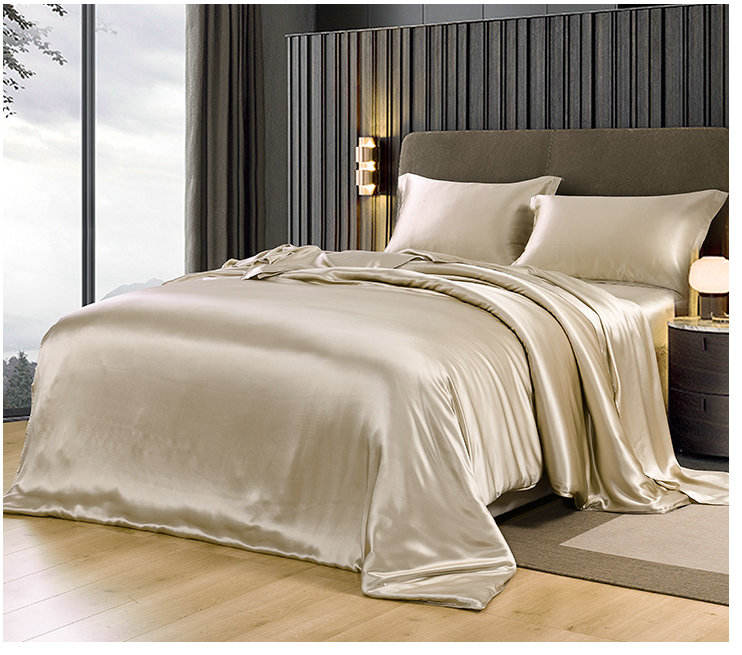 Housse de couette 19momme beige