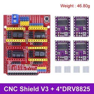 TZT CNC Shield V3 Gravier maschine 3D-Druck 4 Stück DRV8825 oder A4988 Treiber-Erweiterungs karte für Arduino UNO R3 mit USB-Kabel