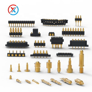 Đồng thau 2.54mm 23456789 Pin mùa xuân POGO Pin mạ Vàng uốn cong đôi hàng POGO pin liên hệ với SMD SMT Dip POGO kết nối - Product Image 6
