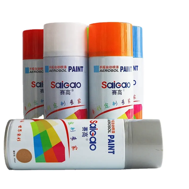 Saigao mới trong kho graffiti phun sơn khô nhanh Mẫu Acrylic Aerosol phun sơn phun sơn