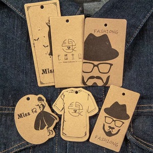 Recyclable Kraft Paper Swing <strong>Tags</strong>, <strong>Custom</strong> Logo Printing with <strong>String</strong> for Fashion Garments - Product Image 3