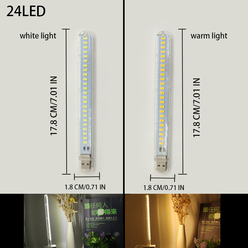 Luce da lettura bianca con 24 LED