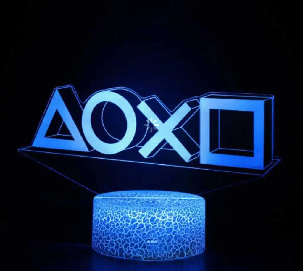 Giochi Video popolari Design PS5 zona di gioco lampada 3D ventilatori da gioco decorazione della stanza regalo luce a LED fabbrica di lampade Illusion 3D