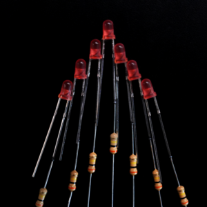 Đèn báo <span class=keywords><strong>LED</strong></span> màu đỏ với điện trở hàn trước, đèn <span class=keywords><strong>diode</strong></span> 5mm cho các dự án điện tử và bảng mạch - Product Image 1