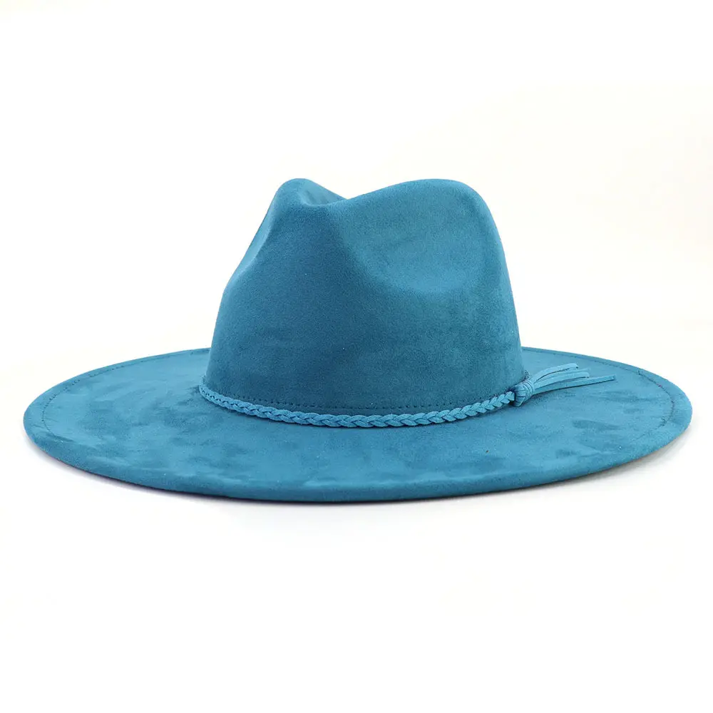 Mode Dames Klassiek Diverse Kleuren Panama Fedora Brede Rand Vilten Hoed Voor Vrouwen