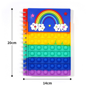 New Fashion A5 Unicorn <strong>Color</strong> Bubble Unpack <strong>Notebook</strong> Coil Silicone Notepad <strong>Notebook</strong> - Product Image 6